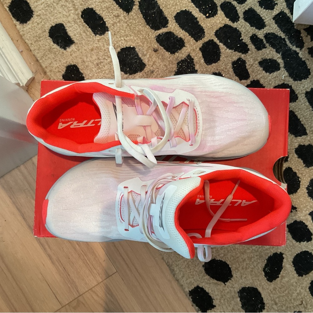 Altra Women's White and Red Running Sneakers